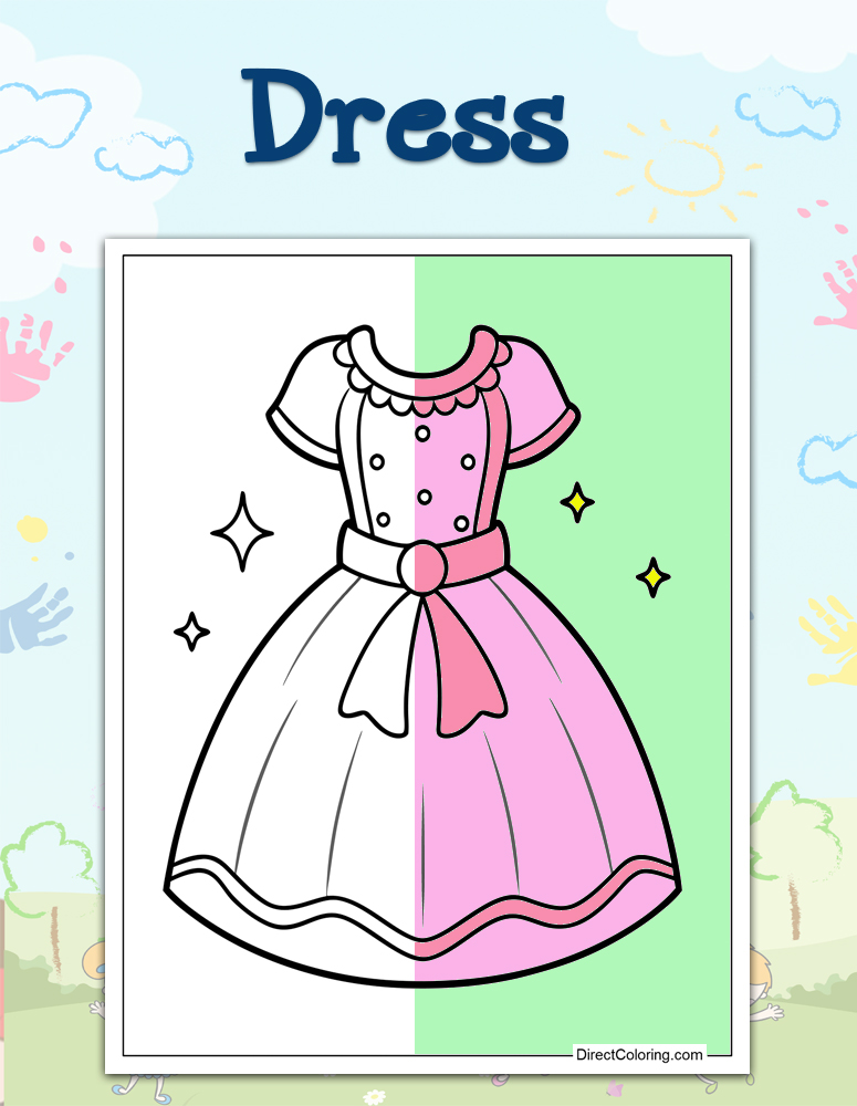 Dress Coloring Pages